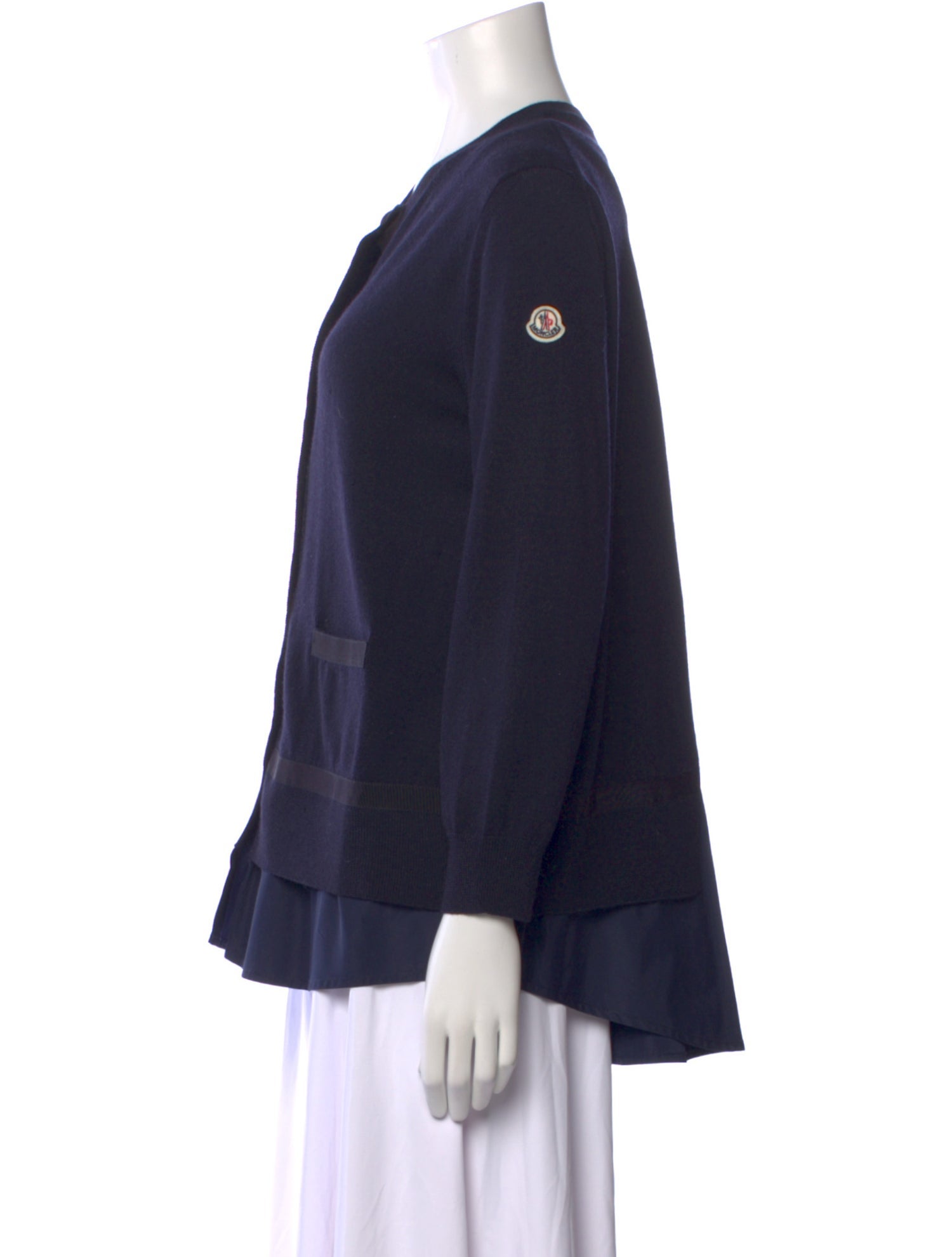 Moncler Virgin Wool Colorblock Pattern Sweater